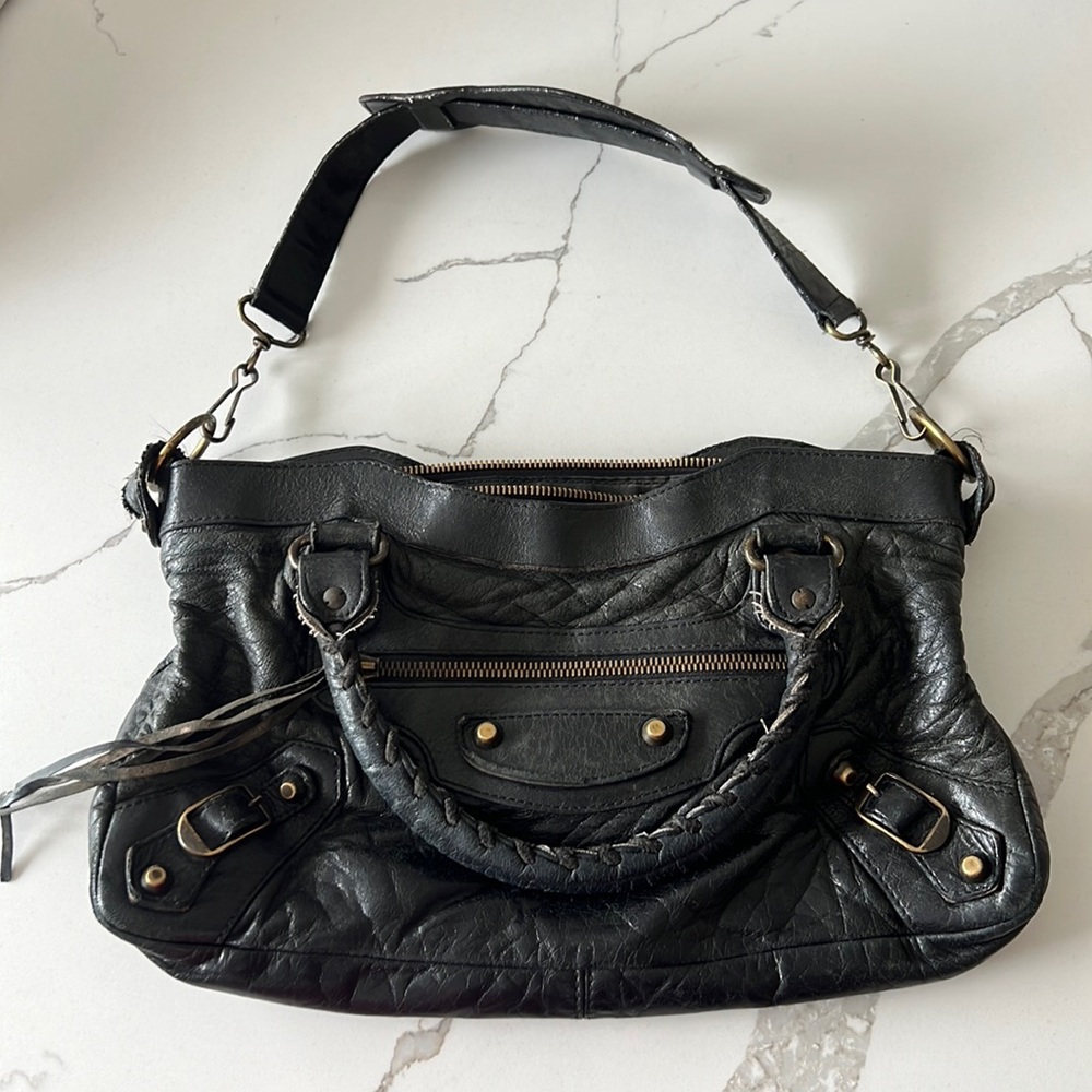COPY - Balenciaga Chèvre Classic authentic tote, goatskin leather, Black
